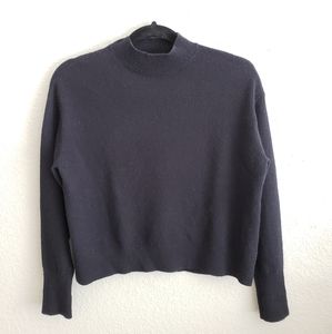 Everlane cashmere mock neck black SMALL